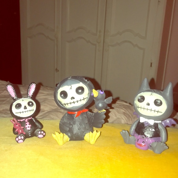 Set of 3 Furrybones figurines - Picture 1 of 1